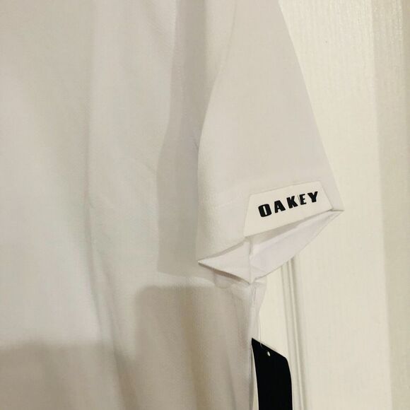 Oakley Men's Aero Ellipse‎ Golf Polo 2.0 Short Sleeve Moisture-Wicking White 2XL - Picture 6 of 8